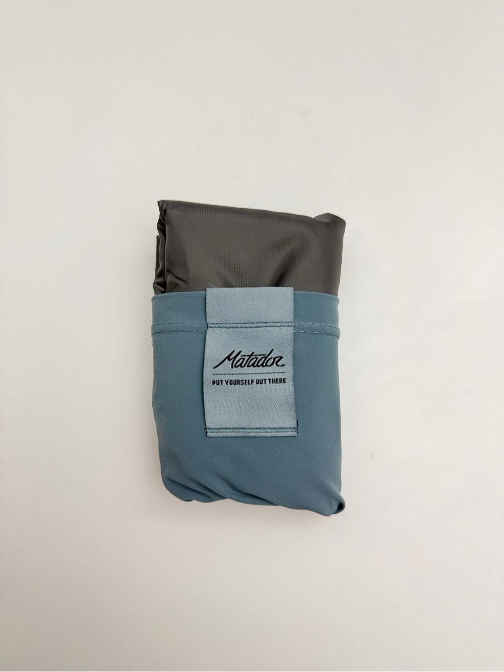 Matador Packable Travel Towel Pouch in Slate Blue and Charcoal